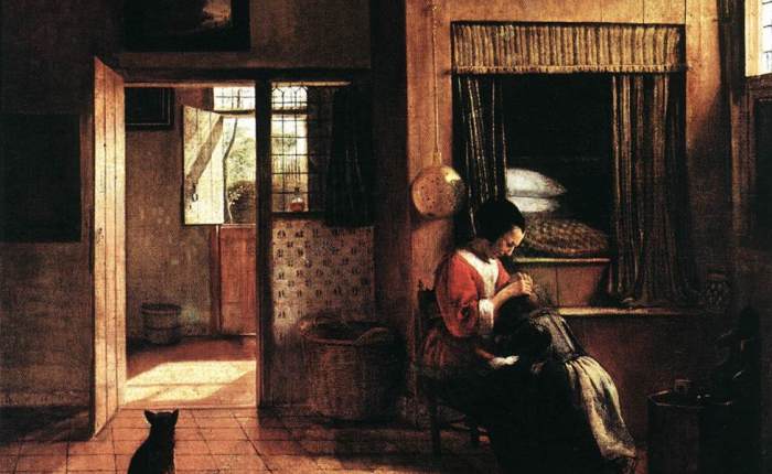 a mother&rsquo;s duty, Pieter de Hooch,&nbsp;1658